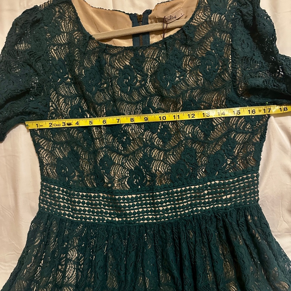 Darling Teal Lace Dress - Picture 2 of 7